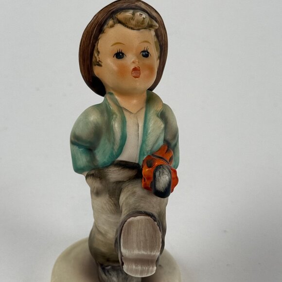 Goebel Hummel Merry Wanderer Boy Porcelain Vintage Figurine 1957-63 TMK 3 - Picture 5 of 6